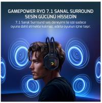 GAMEPOWER RYO Siyah 7.1 Surround Rainbow USB Gaming (Oyuncu) Kulaklık - 6